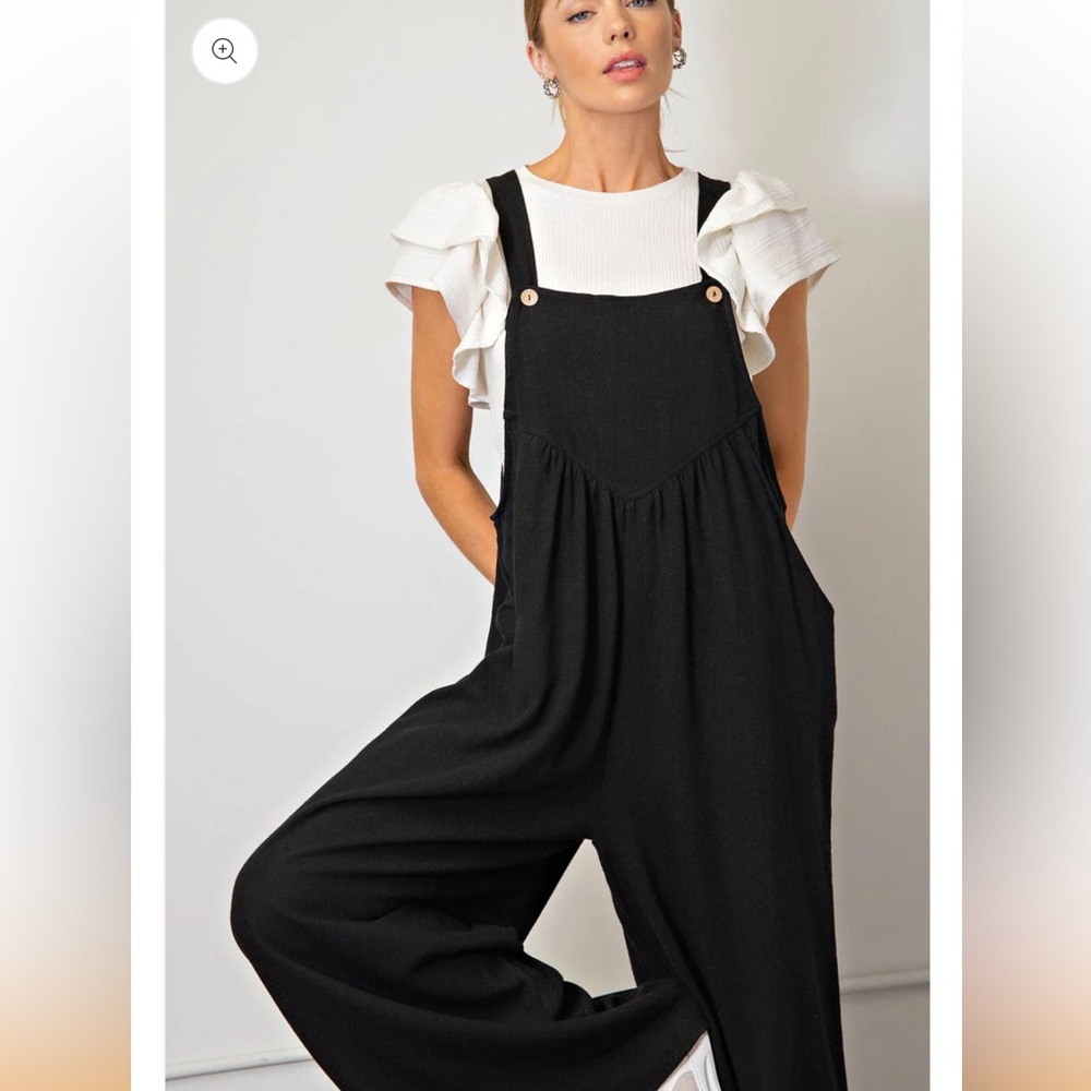 ☀️Cupshe linen wide leg overalls NEW